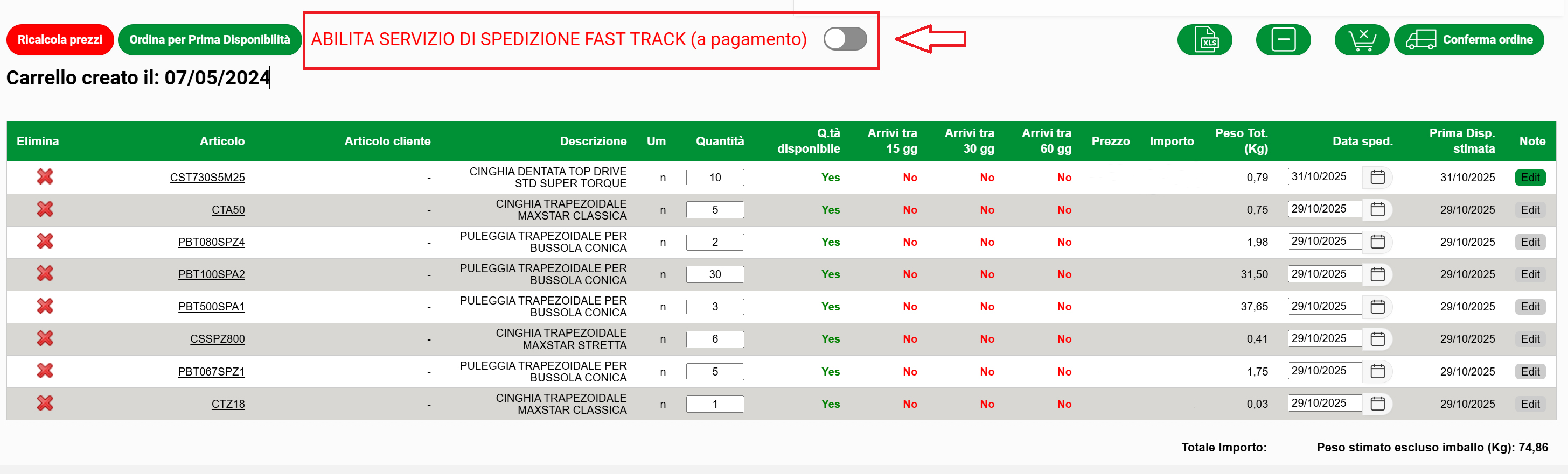 Carrello Nautilus Fast Track
